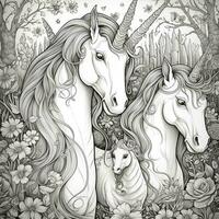 Unicorn Coloring Page photo