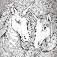 Unicorn Coloring Page photo