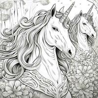 Unicorn Coloring Page photo