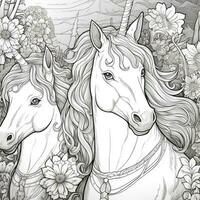 Unicorn Coloring Page photo