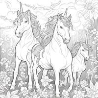 Unicorn Coloring Page photo