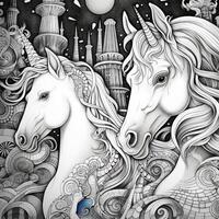 Unicorn Coloring Page photo