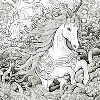 Unicorn Coloring Page photo