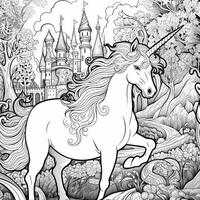 Unicorn Coloring Page photo