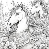 Unicorn Coloring Page photo