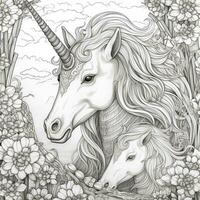 Unicorn Coloring Page photo