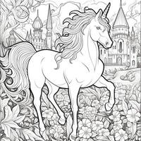 Unicorn Coloring Page photo