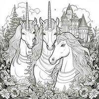 Unicorn Coloring Page photo