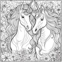 Unicorn Coloring Page photo