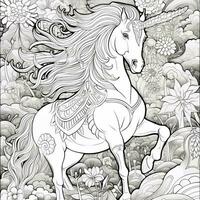 Unicorn Coloring Page photo