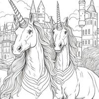 Unicorn Coloring Page photo