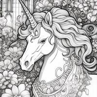 Unicorn Coloring Page photo