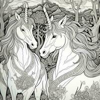 Unicorn Coloring Page photo