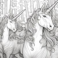 Unicorn Coloring Page photo