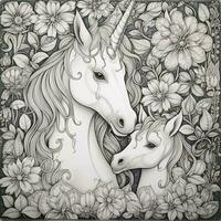 Unicorn Coloring Page photo