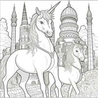 Unicorn Coloring Page photo