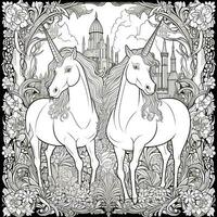 Unicorn Coloring Page photo