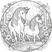 Unicorn Coloring Page photo