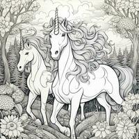 Unicorn Coloring Page photo