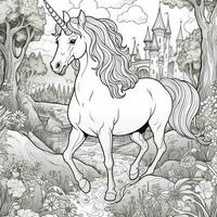 unicornio para colorear foto