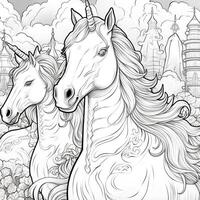 Unicorn Coloring Page photo