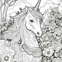 Unicorn Coloring Page photo