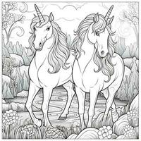 Unicorn Coloring Page photo