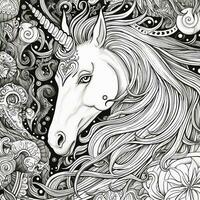 Unicorn Coloring Page photo