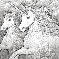 Unicorn Coloring Page photo