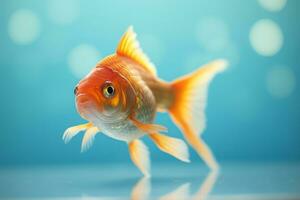 animal, pet, forest, nature, zoo, wildlife, ai, generate, illustration, wild, cute, fish, goldfish, gold, aquarium photo