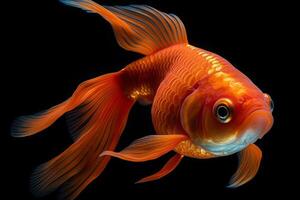 Cute Goldfish in nature, national geography, Wide life animals. AI Generated. photo