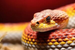 linda maíz serpiente en naturaleza, nacional geografía, amplio vida animales ai generado. foto