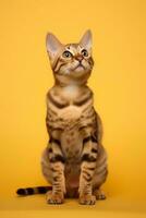 Very cute Bengal in nature, national geography, Wide life animals. AI Generated. photo