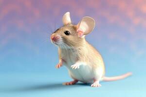 Very cute Mouse in nature, national geography, Wide life animals. AI Generated. photo