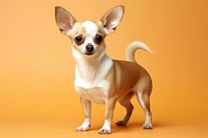 Cute Chihuahua in nature, national geography, Wide life animals. AI Generated. photo