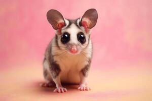 Very cute Sugar Glider in nature, national geography, Wide life animals. AI Generated. photo