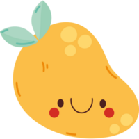 kawaii mango diseño png