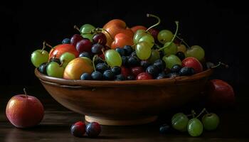 un gastrónomo Fruta bol, Fresco y sano generado por ai foto