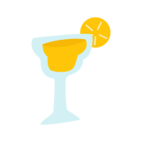 vaso con limón dibujos animados elemento png