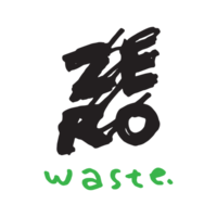 Zero waste word sticker png