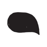 black speech bubble element png