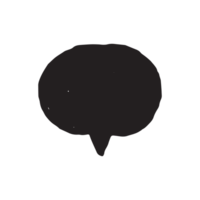 black speech bubble element png