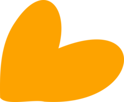 amarillo corazón forma elemento png