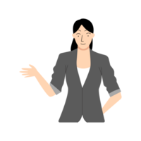 Business women doing presentations cartoon png