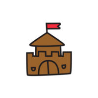 castle with fortress cartoon png