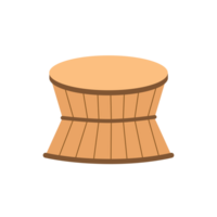 round wooden vintage table element png