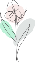 single doorlopend lijn tekening minimalistische schoonheid jasmijn bloem. bloemen concept voor affiches, muur kunst, tote tas, mobiel geval, t-shirt afdrukken. modieus een lijn trek ontwerp grafisch illustratie png