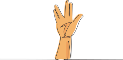 Single kontinuierlich Linie Zeichnung Hände Symbole und Symbole. Emoji Hand Symbole im Internet Plattform Plaudern. Kommunikation mit Hand Gesten. nonverbal Zeichen. einer Linie zeichnen Grafik Design Illustration png