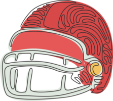 Célibataire continu ligne dessin américain Football casques. conception élément pour logo, étiqueter, emblème, signe, affiche, t chemise. tourbillon boucle style. dynamique un ligne dessiner graphique conception illustration png