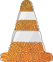 single doorlopend lijn tekening bolder gestreept, bolder modieus van alarm verzameling. brandweerman uitrusting van brand afdeling. kolken krullen stijl. een lijn trek grafisch ontwerp illustratie png